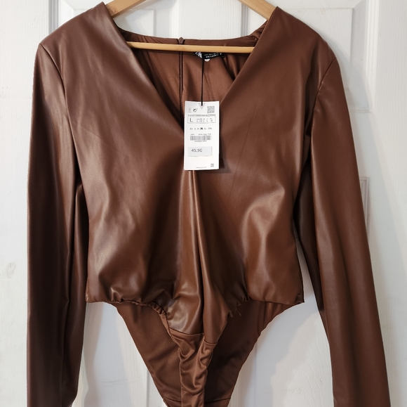Faux Leather Body suit - Picture 2 of 2